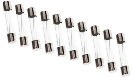 WITTKOWARE 10 Stück G-Feinsicherungen (Glassicherungen), 5x20mm, träge (0.5 A)