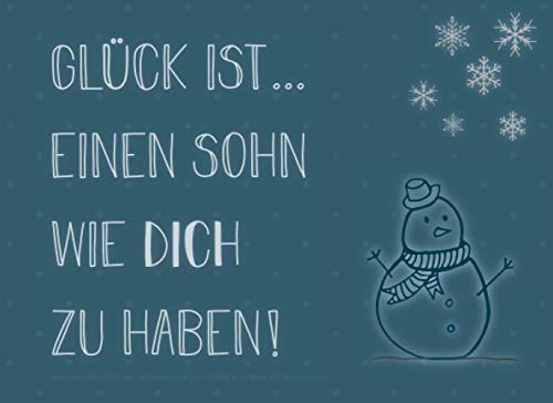 Adventskalender für den Sohn, Gutscheinbuch mit 24 Gutscheinen als Geschenk zum Selbstausfüllen, Glück ist… einen Sohn wie dich zu haben: ... Geschenkidee für jeden Sohn zum Advent