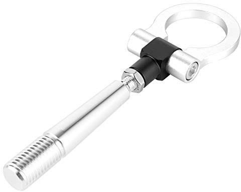 Anello di Traino, Gancio Traino Auto Tuning Gancio Traino Racing per Stile JDM Avvitare Il Gancio di Traino Gancio di Traino Auto Sportivo per FX35 FX45 FX50 QX70(Argento)