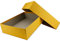 Hochwertige Aufbewahrungs- und Geschenkboxen - 1 Stück - DIN A4 - Ocker (Gelb) bezogen - 302 x 213 x 70 mm