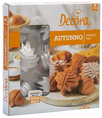 Decora 0080125 Backform Herbst, 25 x 23 x 4 cm, 9 Hohlräume aus druckgegossenem Aluminium