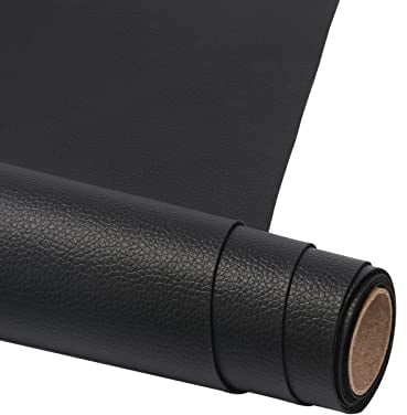 Bocguy Kunstleder Selbstklebend 150 X 40 cm, Leder Patch Selbstklebend, Leder Reparatur Patch PU Lederreparaturband für Sofas, Handtaschen, Jacken, Autositze, Möbel, Schwarz