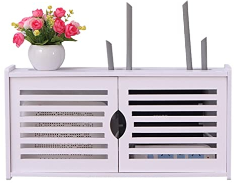 Schweberegale Router-Regal TV-Set-Top-Box Wireless-Router-Rack WiFi-Aufbewahrungsbox WLAN-Router-Regal Zum Aufhängen An Der Wand WLAN-Router-Regalbox Wi-Fi-Aufbewahrungsbox Zur Abdeckung des Routers