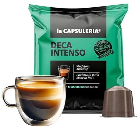 Café DECAFFEINÉ (100 Capsules) compatible avec Nespresso - (La Capsuleria)