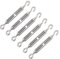 Tendeur De Cable, Tendeur Cable Acier, Tendeur Inox, M4 Tendeur Cable, Tendeur Crochet Et œil Acier Inoxydable 304, Tendeur Acier, Tendeur De Fil De Tendeur M4, Tendeur De Fil Tendeur M4, 6 Pièces