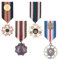 AHANDMAKER 4 Pcs Kostüm Military Badge Medal, 4 Stil Legierung Medaillen-Brosche Military Hero Combat Medals Brosche Navy Military Badge Patriot Brosche Nadelstreifen Für Mantel Jacke Uniform Kostüm