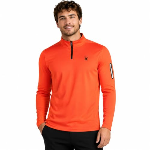 Spyder Herren Active Shirt - Quarter Zip Long Sleeve Performance Pullover (S-XL)