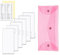 Ensemble portefeuille à paillettes roses et 6 intercalaires avec enveloppes de poche et 2 autocollants mensuels pour planificateur de factures, organisateur de budget (rose)