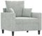 vidaXL Sessel, Sofa Relaxsessel mit gepolstertem Sitz Armlehnen, Fernsehsessel Loungesessel Metallgestell, Polstersessel Ruhesessel für Wohnzimmer, Hellgrau Samt