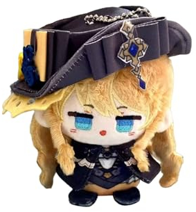 VEGAWIWI Anime Plüsch Schlüsselanhänger, 10,2 cm, niedliche Chibi Plüschfigur, Schlüsselanhänger für Rucksack, Al Haitham Kaveh Zhongli Childe Doctor Plüsch für Genshin Fans (Navia)