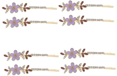 Housoutil 4paia Fermagli Per Con Strass Forma Di Fiore Eleganti Mollette Per Acconciature Accessori Per Per Cerimonie e Occasioni Speciali