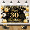 30 Geburtstag Dekoration Schwarz Gold, 30 Geburtstag Banner, 30 Geburtstag Party Deko für Frau Mann, 30 Geburtstag Hintergrund Banner, Extra Große Stoff Schild Poster 30, Geburtstag Sfeier Liefert