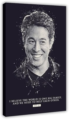 MExmeb Leinwandposter mit Jet-Li-Zitat, Wandkunst, Dekordruck, Gemälde für Wohnzimmer, Schlafzimmer, Dekoration, Rahmen-Stil, 30 x 45 cm