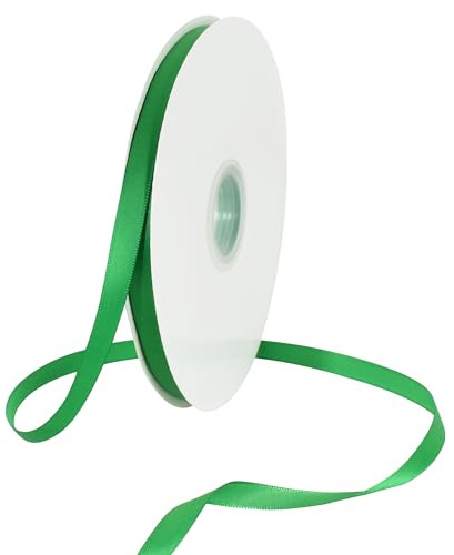 Toniful Satinband, dünne, einfarbige Stoffbandrolle für Geschenkverpackungen, Einladungen, Blumen, Haar, Luftballons, Basteln, Nähen, Party-, Hochzeits-Dekoration, Valentinstag, Blumenstrauß, 0,9 cm x