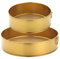 TUPMFG 2 Pcs Flour Sieve Stainless Steel Fine Mesh Strainer Round Sifting Sieve Flour Sifter Handheld Sugar Sieve for Baking (15 cm + 20 cm) (Gold)