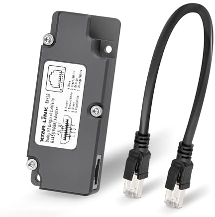 Bingfu Câble Dishy Convertisseur Connecteur de RJ45 vers Prise Spx pour Starlink Dishy V2 - Adaptateur Injecteur POE Satellite avec Câble Ethernet CAT8 de 20 cm