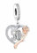 13 18 21 30 40 50 60 70 80 Birthday Age Anniversary Rose Flower Love Heart Charm Bead Pendant 925 Sterling Silver Compatible With Pandora Charm Moments Bracelet (50th Birthday Charm)
