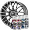 AutoFullCar Felgen-Pack - Full Colors by Full Dip - Permanente Acrylfarbe - Sprühformat 400 ml/u. - Enthält Lackspray, Farbe und Lack, glänzend oder matt (Anthrazit-Metallic-Glanz)