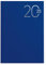 Idena 11140 - Taschenkalender DIN A5 2025, 1 Woche auf 1 Seite, Terminplaner mit wattiertem Hardcover-Einband in Blau und Leseband