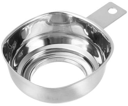 Garneck Stainless Steel Wide Mouth Funnel Large Diameter Jam and Oil Drain Funnel with Handle Kitchen Gadget for Cooking and Home Use