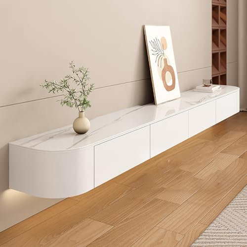 Meuble TV mural pour salon, 120-180 cm avec tiroirs, meuble bas en bois suspendu, support TV flottant, bancs TV, meuble TV, salon