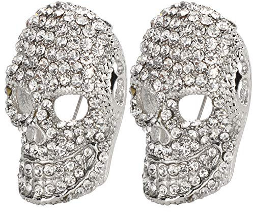 Broche de Crâne de personnalité de Diamant Complet de Mode Vintage pour Hommes, Veste de Costume, Broche de Corsage, Accessoires