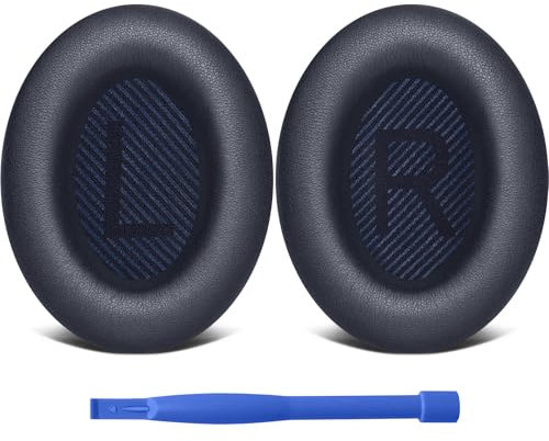 Oumida Ohrpolster für Bose QC35, Ersatz Ohrpolster, Kompatibel mit Over-Ear Kopfhörern von QuietComfort 35 (QC35) und Quiet Comfort 35 II (QC35 ii), Dunkelblau