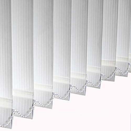 LRYELWA Vertical Blinds For Windows Complete Set,Light Filtering Privacy Protection,Adjustable Panel Track Blind Blackout Vertical Blinds for Sliding Glass Door,White (70cm x 100cm)