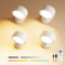 FULEN 4 Pièces Applique Murale Intérieure, Lampes Murales LED avec 18 Modes de Couleur, Batterie 8000mAh,Dimmable, Commande Tactile et Télécommande, Applique LED Sans Fil pour Chambre et Salon,Blanc
