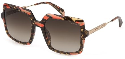 Police Lunettes de Soleil Splg20-5409Yb Pour Femme, orange, Taille M, Orange, Medium