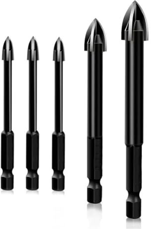 5 uds Broca de Carburo Cementado 6mm 8mm 10mm for azulejos de hormigón perforadora de madera longitud 80-85 Mm piezas de herramientas eléctricas