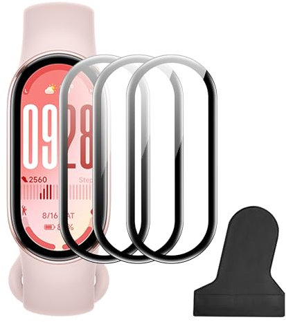 FDHYFGDY 3 Stück für Xiaomi Smart Band 10 Schutzfolie, [Volle Deckung] HD Komposit-Dünnfilm, Freies Biegen, [Anti-Kratzer] Displayschutz für Xiaomi MI Band 10 - Durchsichtig