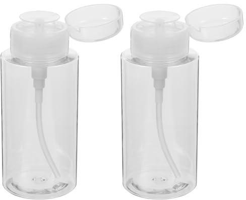 VALICLUD Flacon À Pompe Transparent 300Ml Lot De 2 Flacons RéUtilisables pour Lotion DéMaquillant Parfum IdéAl pour Voyage Et Maison