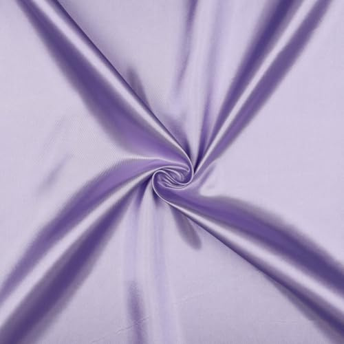 VmG-Store Tessuto di raso, 2 m x 146 cm, tessuto di raso, non al metro, in poliestere setoso da cucire, per vestiti, tende, costumi, gonna (049 viola)
