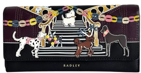 RADLEY Party Pals Große Geldbörse mit Klappdeckel Matinee aus schwarzem Leder