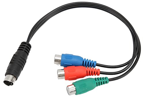 Tomantery S-Video-Kabel, 7-poliger Stecker auf 3-Buchse, Hochpräzises Sound-Adapterkabel für Set-Top-Boxen und HDTV-Wiedergabe, 0,9 Fuß PVC-Material