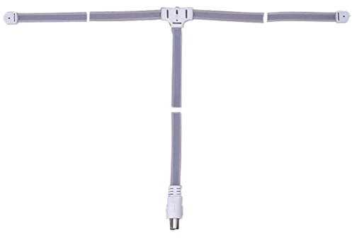Electrovision T Shape Universal FM Ribbon Aerial Antenna Receiver with Coax Plug Connector and 1.8M Lead To improve Radio Reception