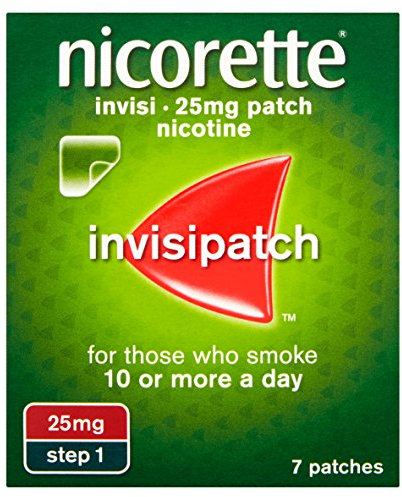 Nicorette InvisiPatch, Step 1 , 25 mg, 7 Nicotine Patches (Stop Smoking Aid)