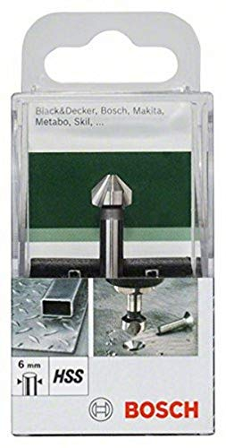 Bosch Accessories 2609255121 Fraise conique à lamer HSS à 3 taillants DIN 335 Diamètre 10,4 Queue 6 mm