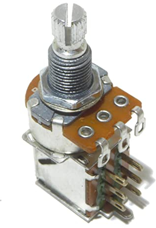 Guitar potentiometer switched Push Pull B500K 16mm diameter 18mm shaft tone or volume