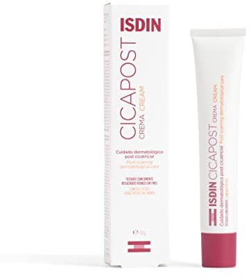 ISDIN Cicapost Crema cicatrizante con Rosa Mosqueta y Centella Asiática para la reparación de Cicatrices, 50 gr