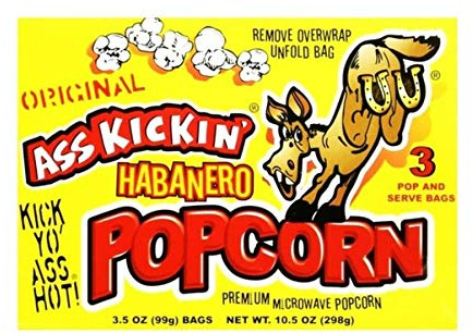American Ass Kickin' Habanero Popcorn: Box Of 3x 99g Sachets - (298g)