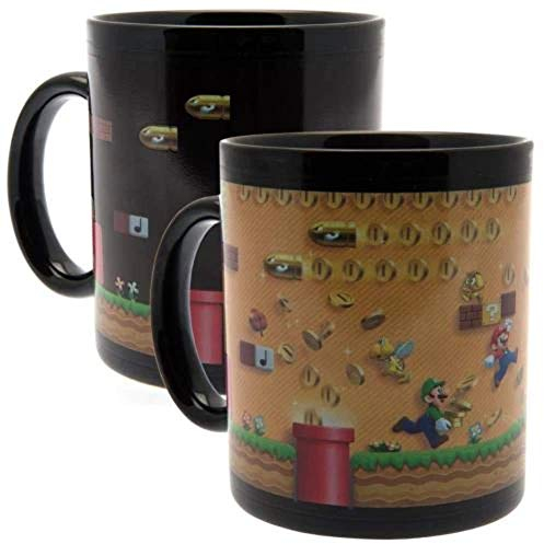 SUPER MARIO SCMG24854 Mug Thermo-réactif (Gold Coin Rush) 11oz/315ml, Céramique, Multicolore