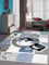 Teppich Kinderzimmer Babyzimmer Jungen AFFE Pirat blau crème grau schwarz Größe 120 cm Rund
