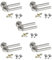 Golden Grace Straight T-Bar Door Handle Pack in Stainless Steel Finish with Tubular Latch & Hinges - 5 Sets