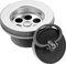 Cornat Válvula 1 1/2 Pulgadas AG – Fabricado con plásticos reciclados – Embalaje reciclable desagüe/Tapón de Fregadero / T352004R, Gris