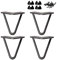 La Vane Lot de 4 pieds de table en épingle à cheveux, pieds de meubles modernes en métal robuste avec protections de pieds et vis pour table basse, banc, meuble TV, canapé