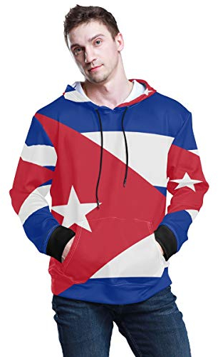 All3DPrint Cuba Flag Herren Pullover Hooded Sweatshirt Gr. Medium, multi
