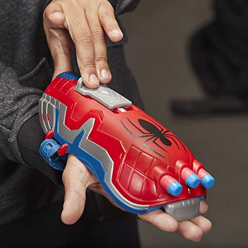 Nerf Power Moves Marvel Spider-Man Netz-Attacke, NERF Dart-Abschuss Spielzeug für Kinder, Rollenspiel, für Kinder ab 5 Jahren