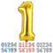 Ponmoo Luftballon Zahl 1 Gold, Riesen Nummer 0 1 2 3 4 5 6 7 8 9 10-19 20-29 30-39 40 50 60 70 80 90 100, groß Folienballons für Hochzeit Jubiläum, Geburtstagsballons Party Dekoration